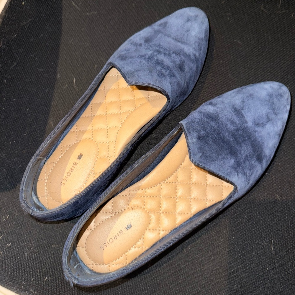 Blue Suede Women's Loafers